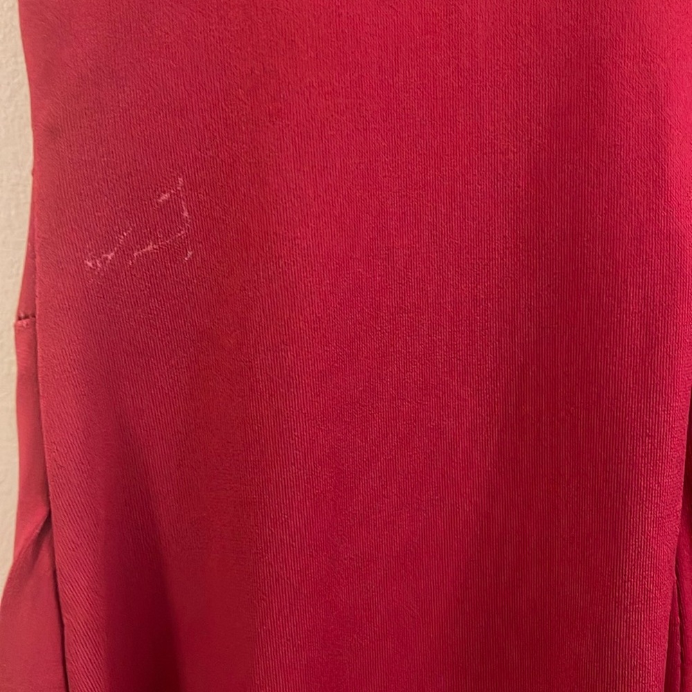 Red Ruched Bodycon Dress (S/P) - Picture 3 of 9